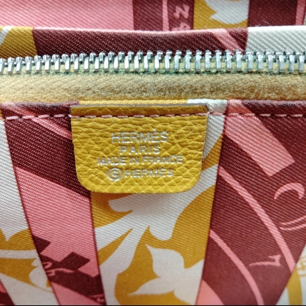 Hermes Yellow Silk'In Classique long wallet - Picture 5 of 9